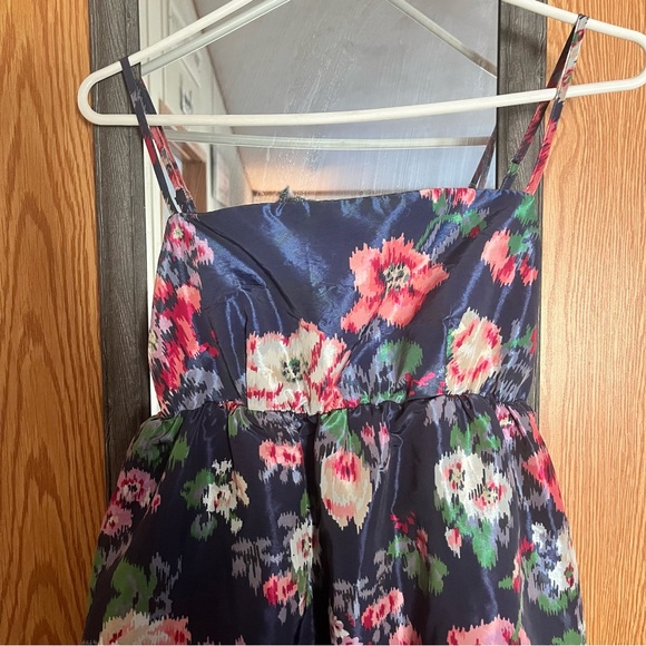 BHLDN Anthropologie Floral Midi Dress - Navy and Pink - Picture 3 of 5